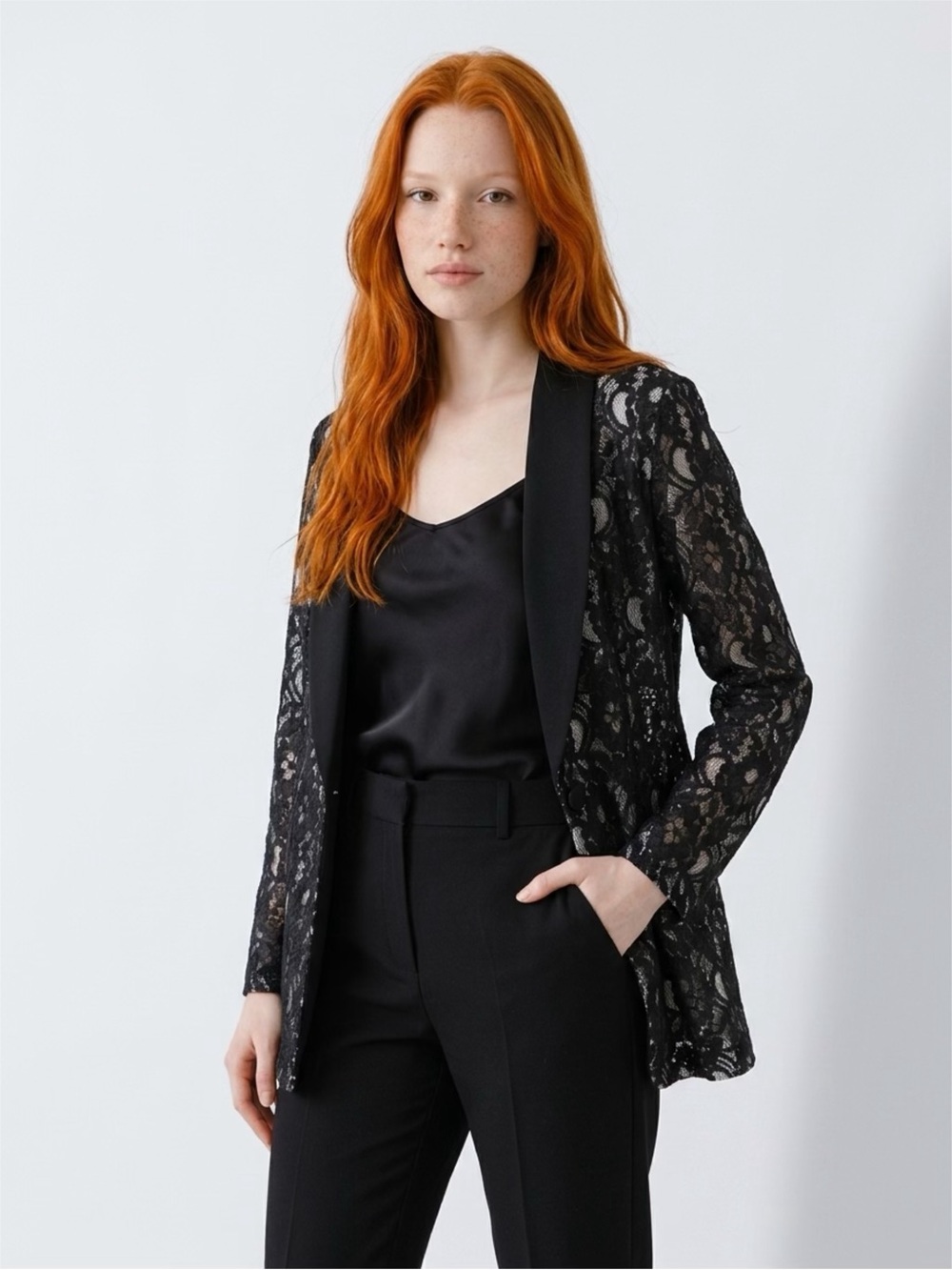 MAGASCHONI Silk / Cashmere LACE Cardigan Blazer SIZE LARGE NEW UNWORN